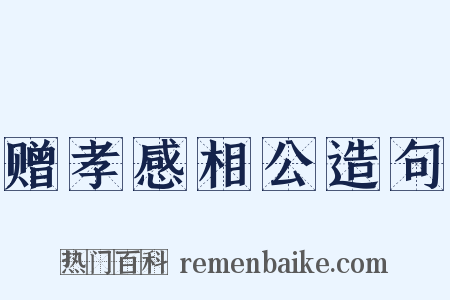 赠孝感相公造句是什么意思的图片